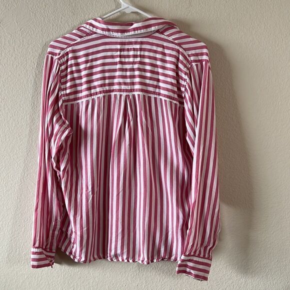 Rails V-Neck Button Down Stripped Top Size Small - Picture 2 of 4